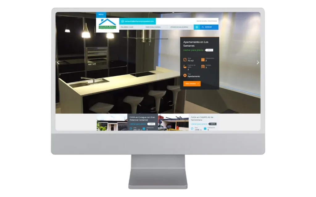 Cliente desarrollo web Guayana Realty