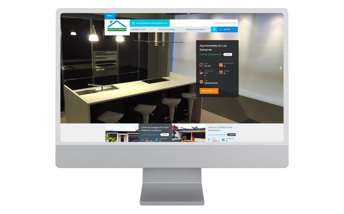 Cliente desarrollo web Guayana Realty