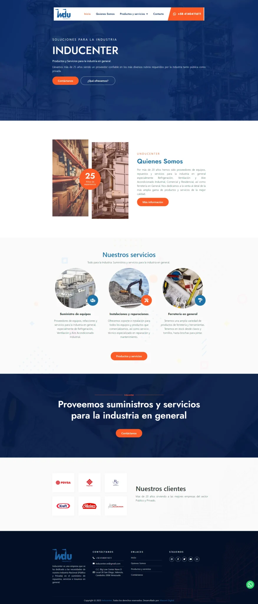 Cliente desarrollo web Inducenter