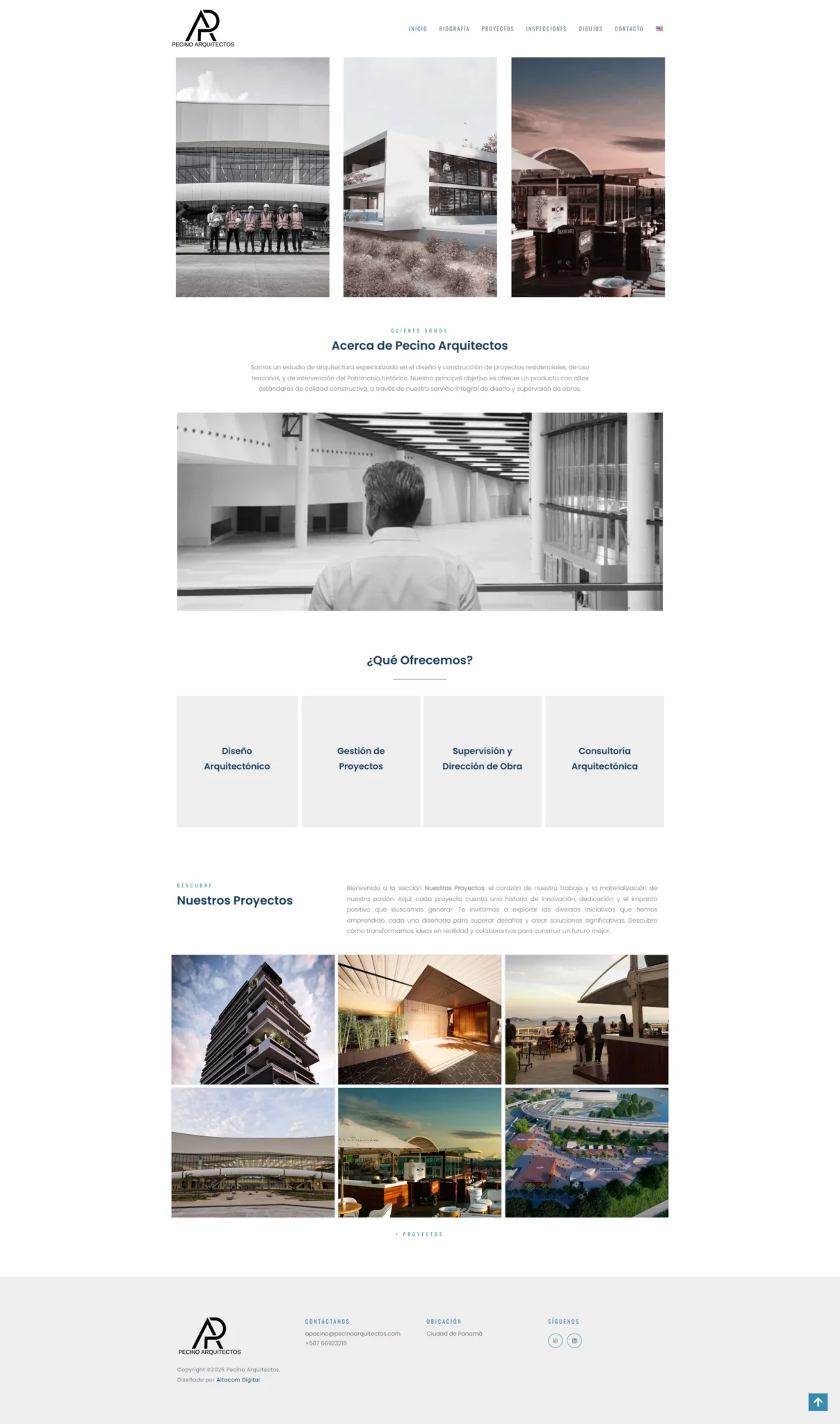 Cliente desarrollo web Pecino Arquitectos