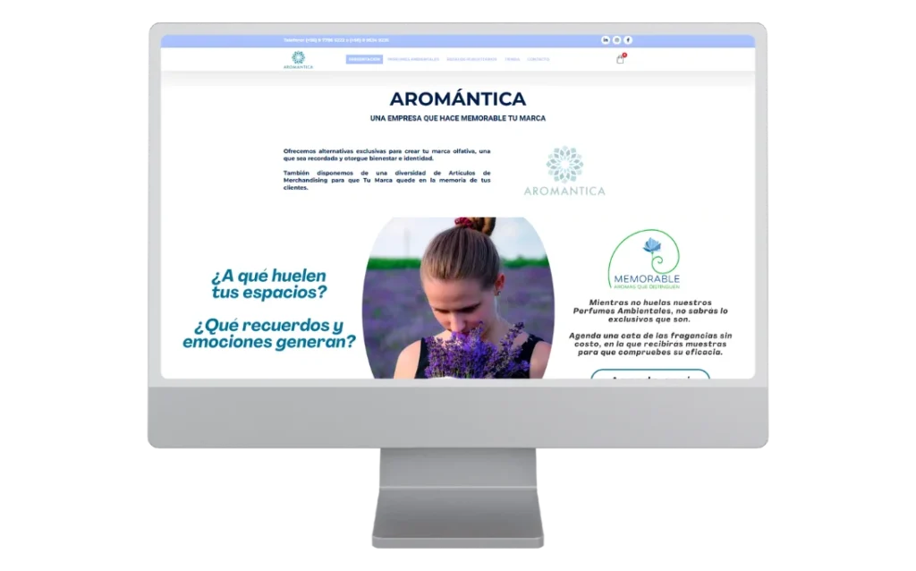 Cliente desarrollo web Aromántica