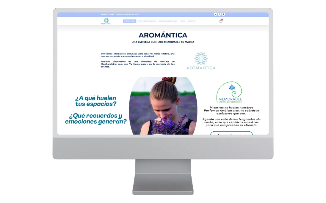 Cliente desarrollo web Aromántica
