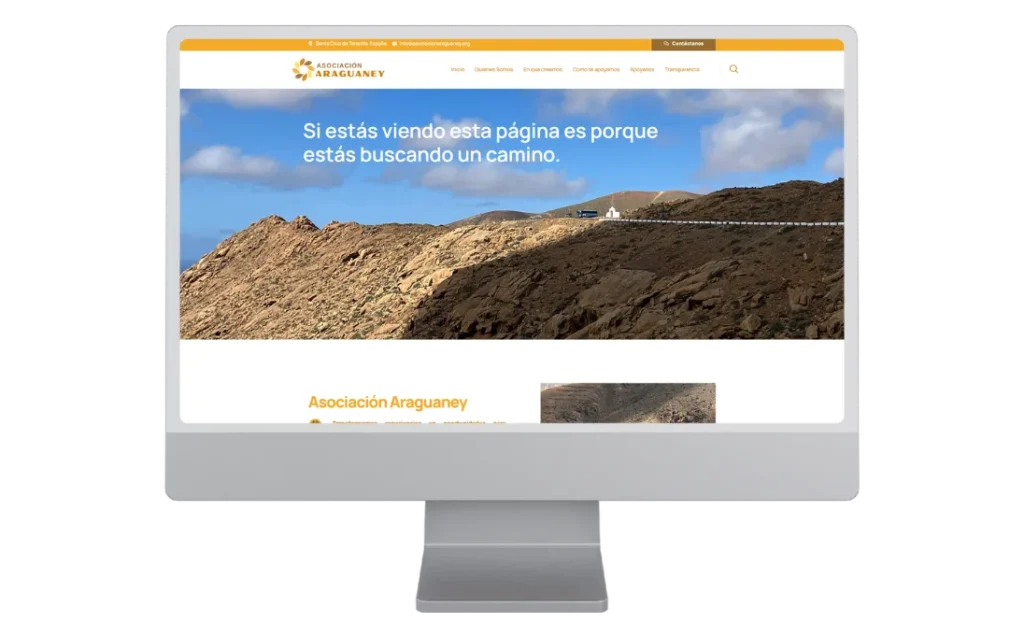 Cliente desarrollo web Asociación Araguaney