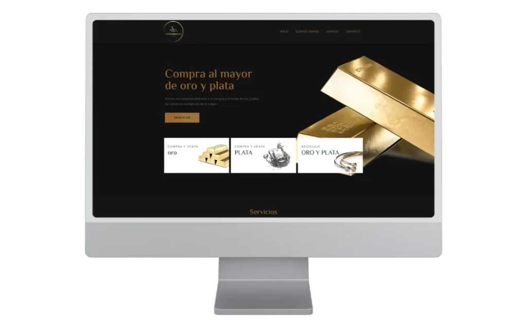 Cliente desarrollo web Chatarra de oro y plata