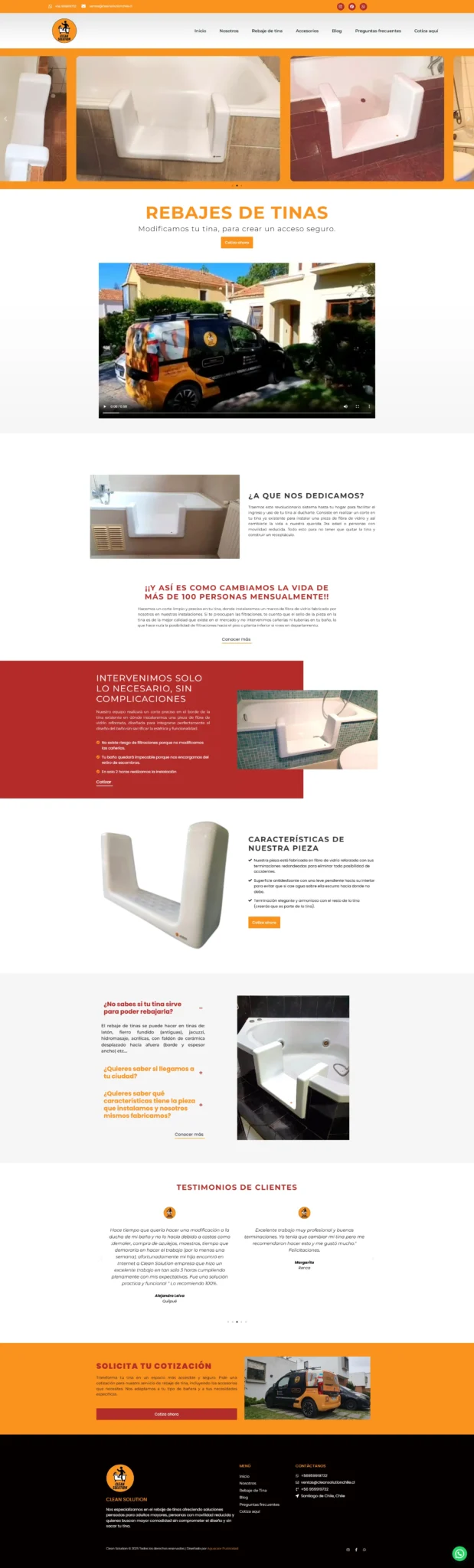 Cliente desarrollo web Clean Solutions