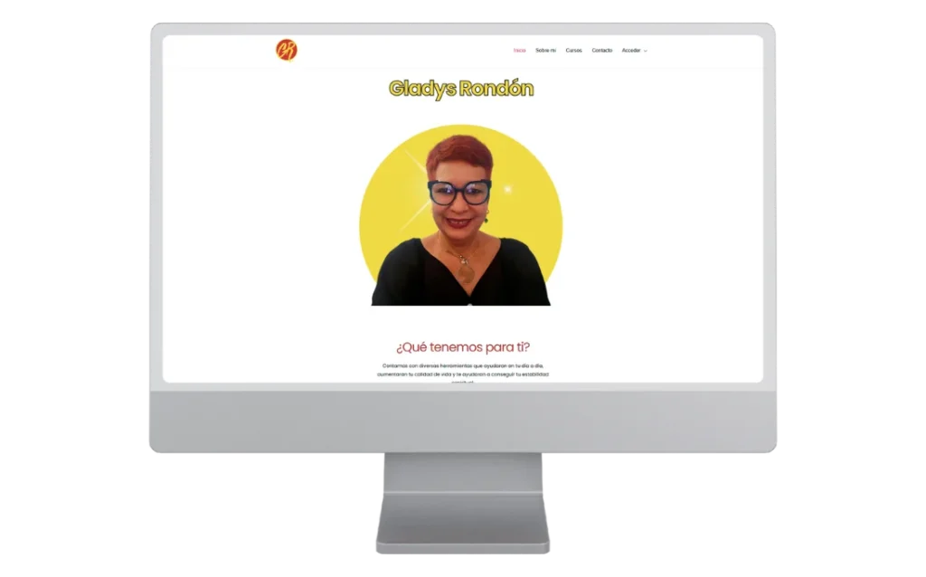 Cliente desarrollo web Coach Gladys Rondon