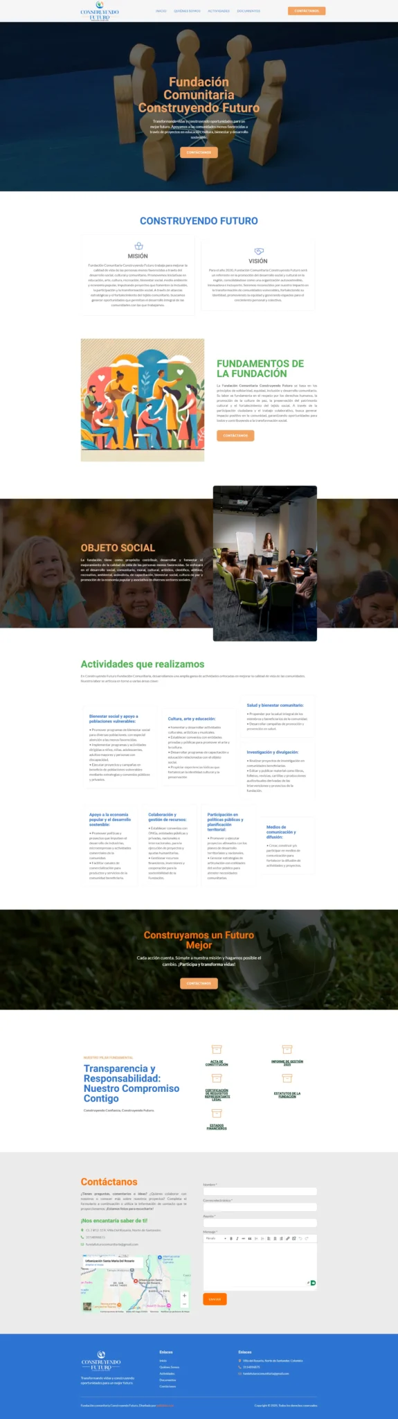 Cliente desarrollo web Construyendo Futuro