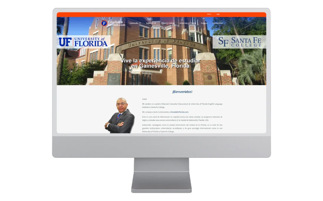 Cliente desarrollo web Estudia en Florida