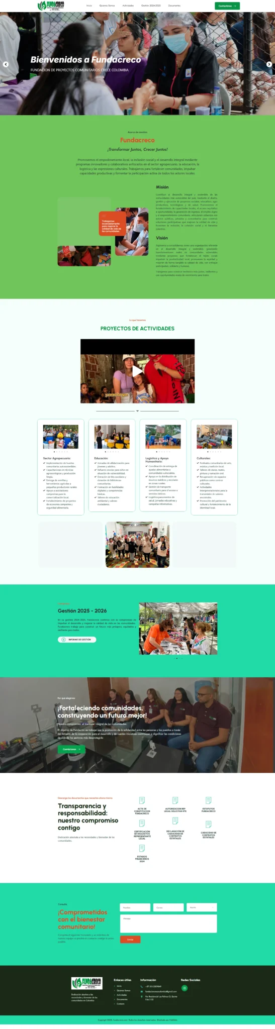 Cliente desarrollo web Fundacreco