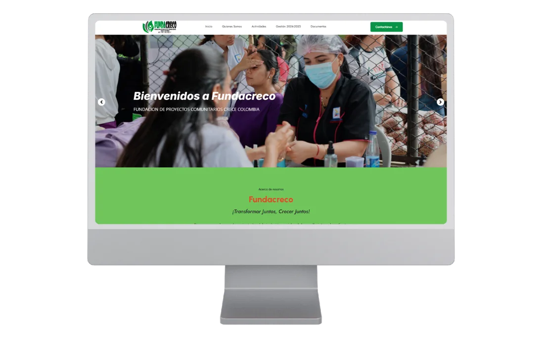 Cliente desarrollo web Fundacreco