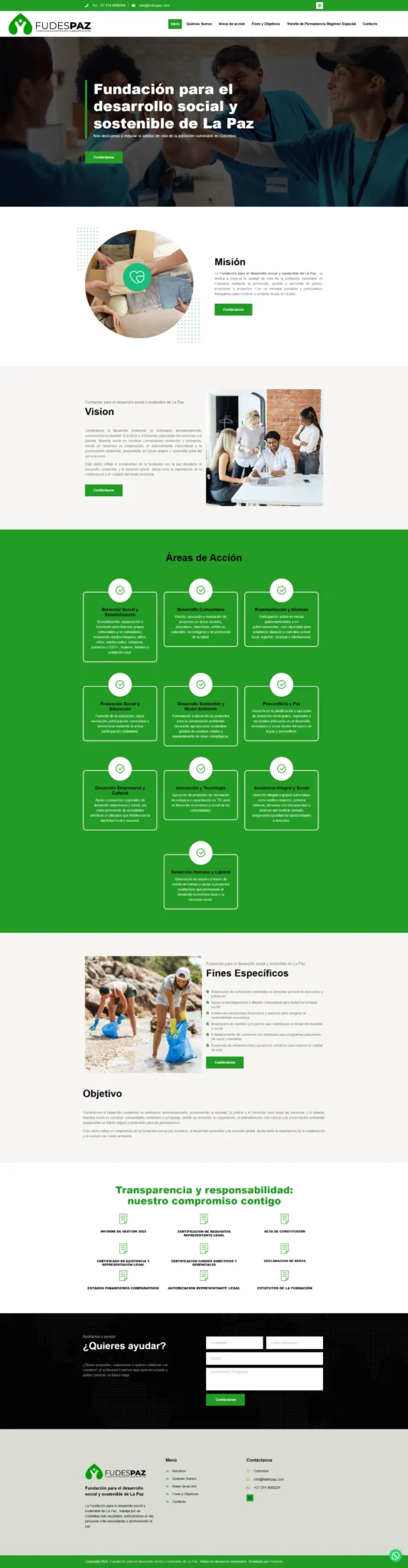 Cliente desarrollo web Fundespaz