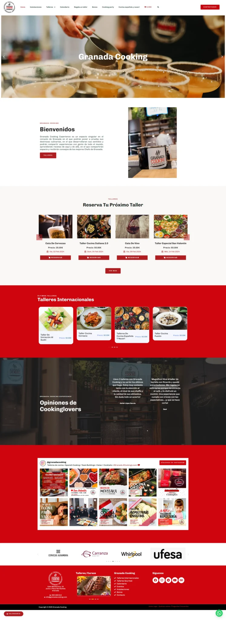 Cliente desarrollo web Granada Cooking España