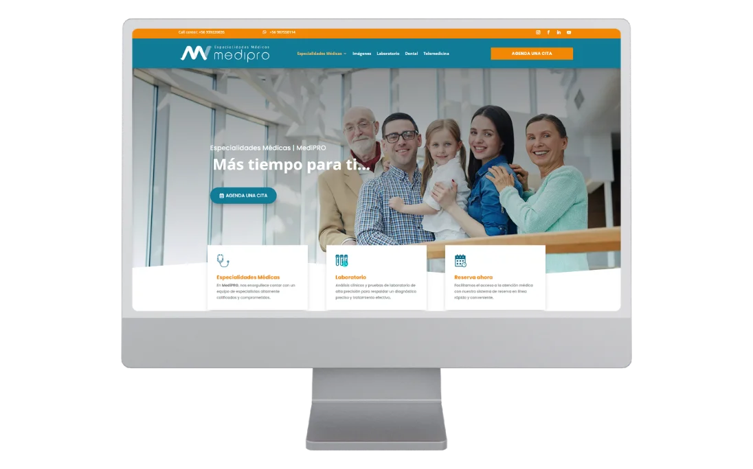 Cliente desarrollo web Medipro Chile
