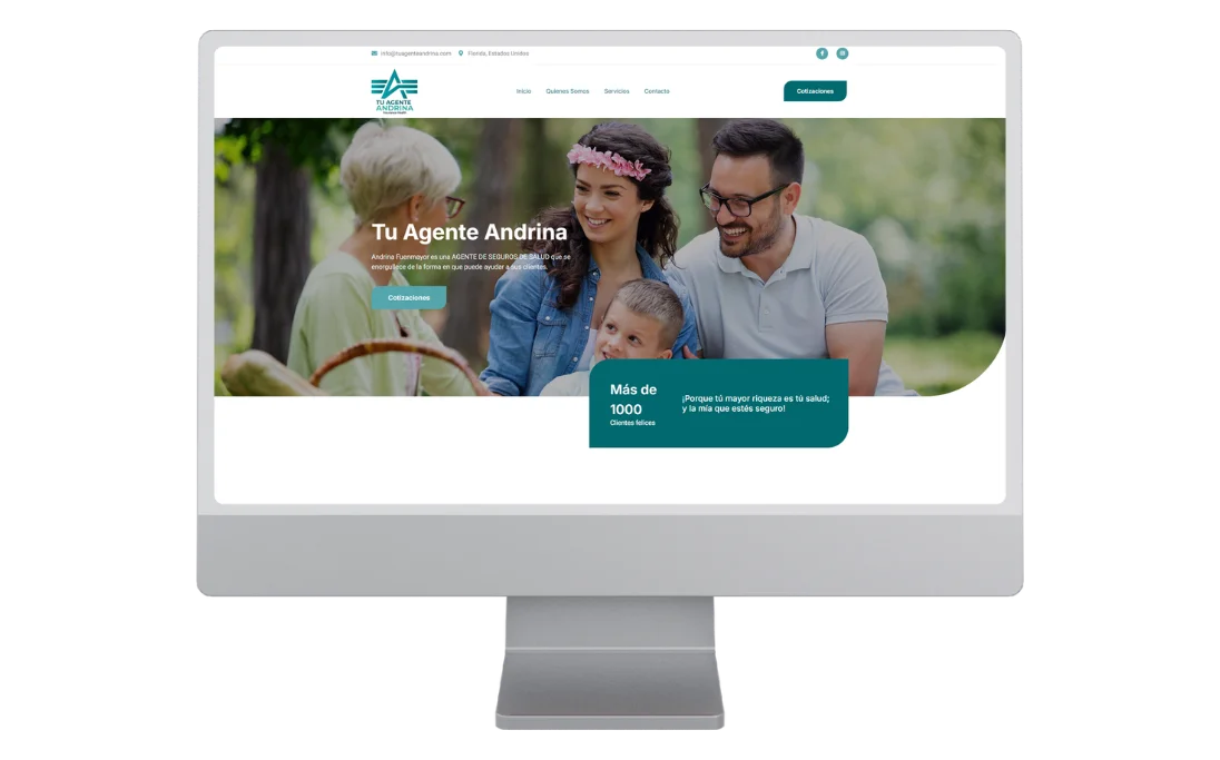 Cliente desarrollo web Tu Agente Andrina