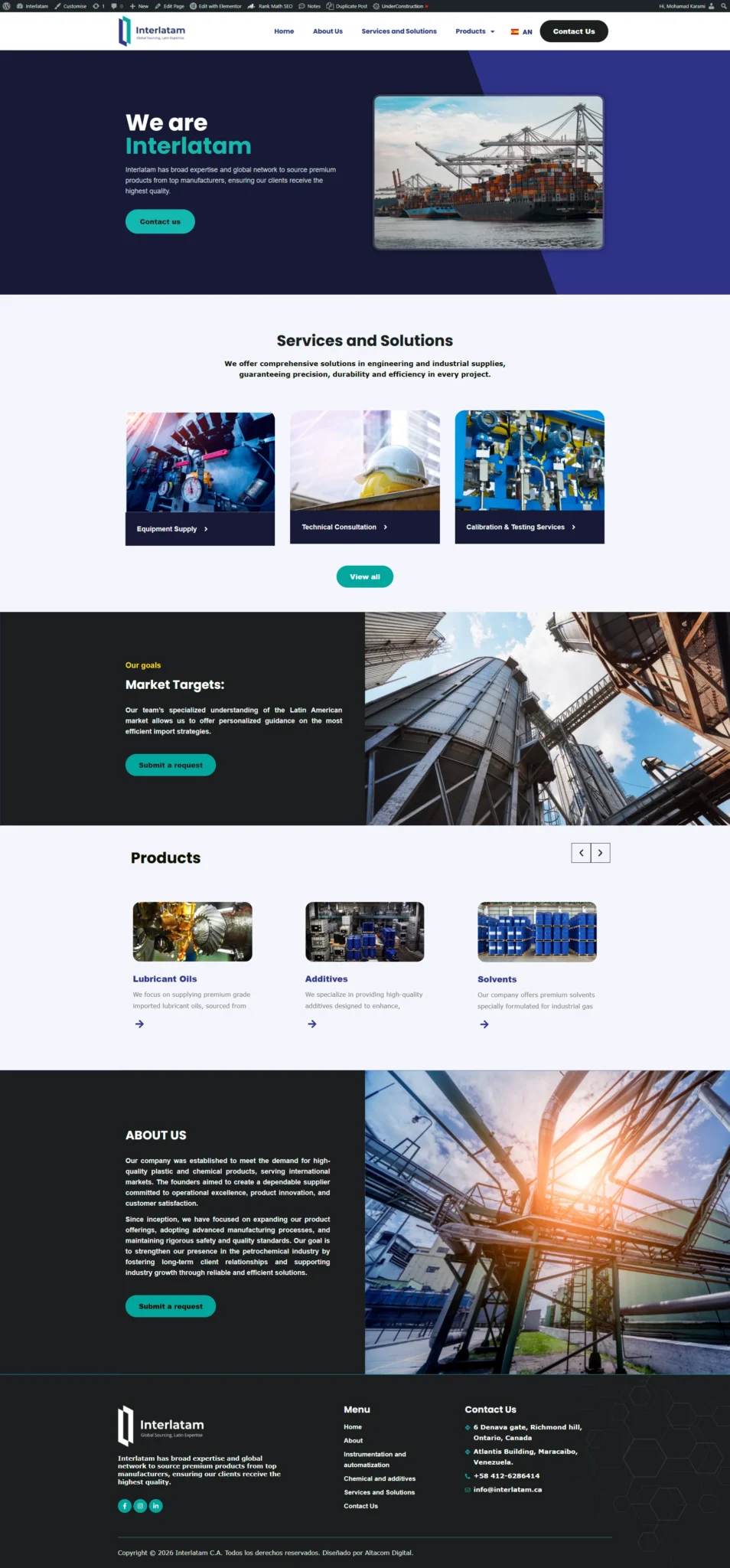 Cliente: Desarrollo web Interlatam CA