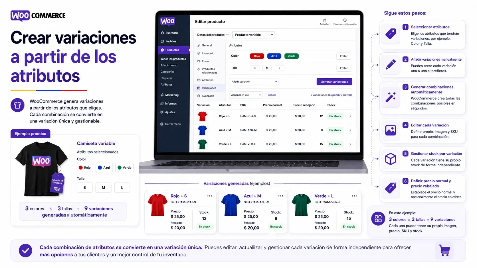 Crear variaciones a traves de atributos